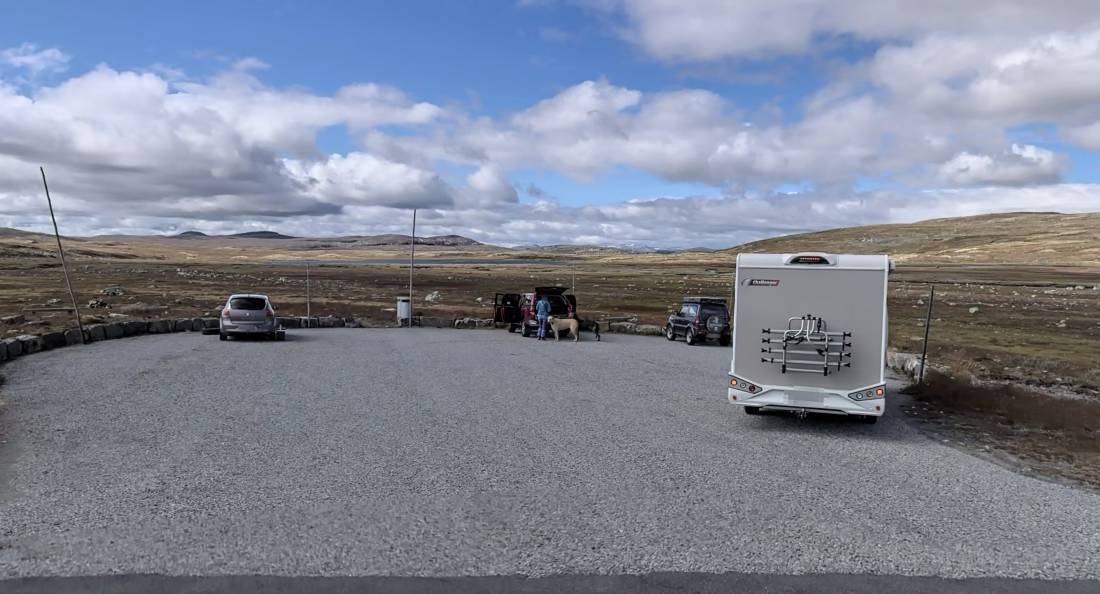 Hardangervidda — Overnight-parking in Eidfjord