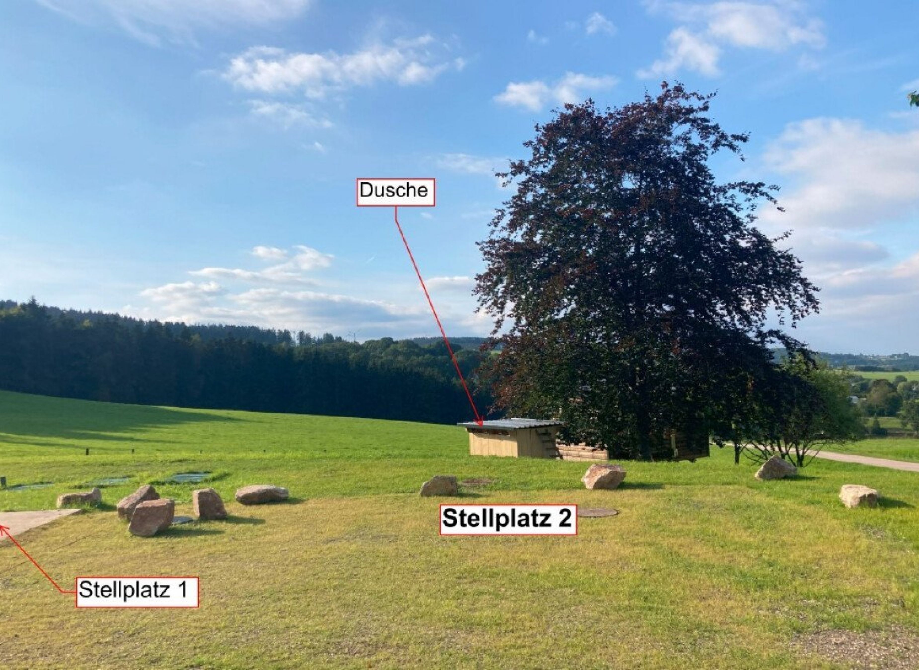 wald-bucht zauber platz besonders schön — Karavan Sitesi in Hellenthal