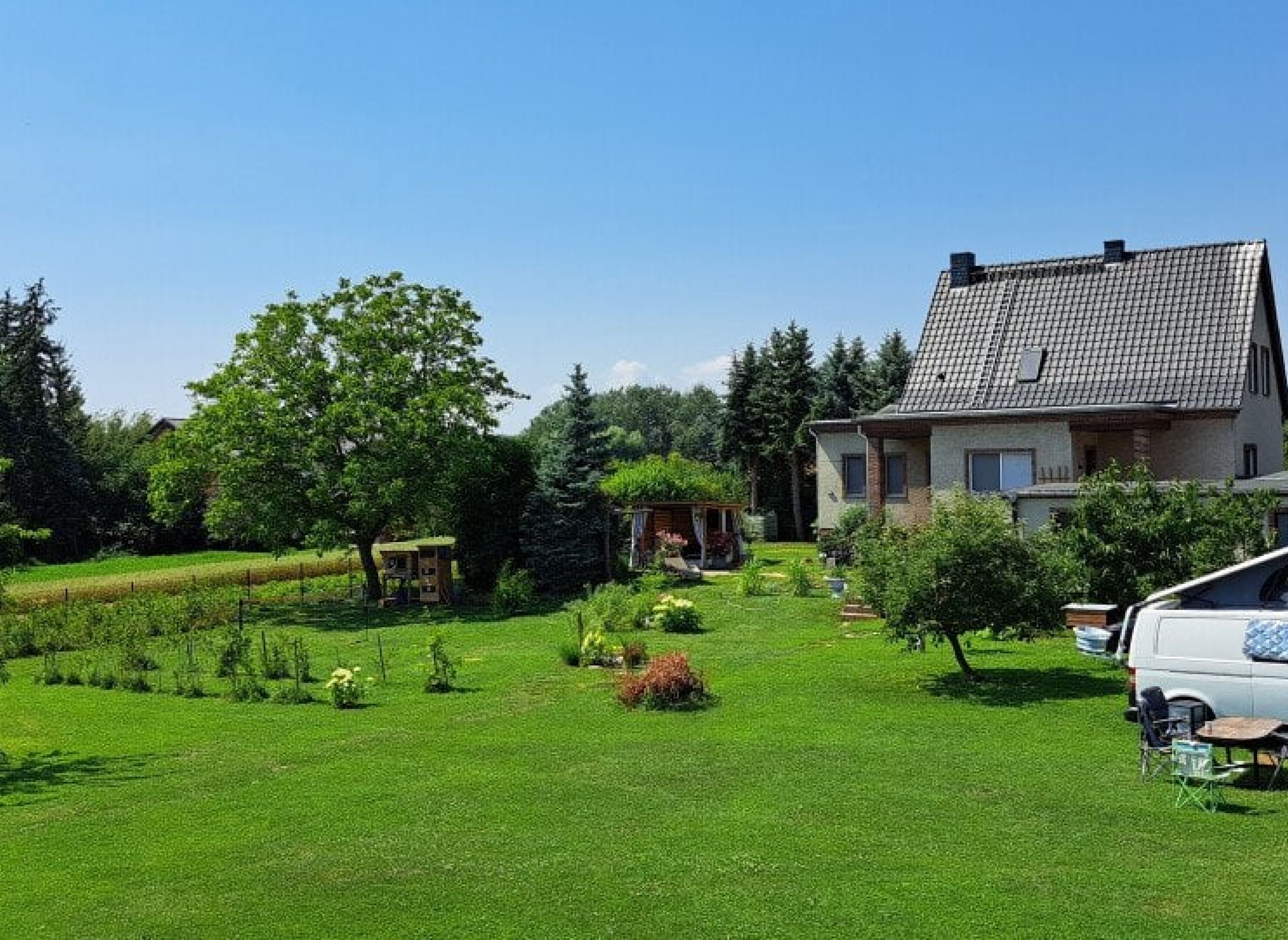Storchenruhe am Stadtrand — Ställplats in Calau