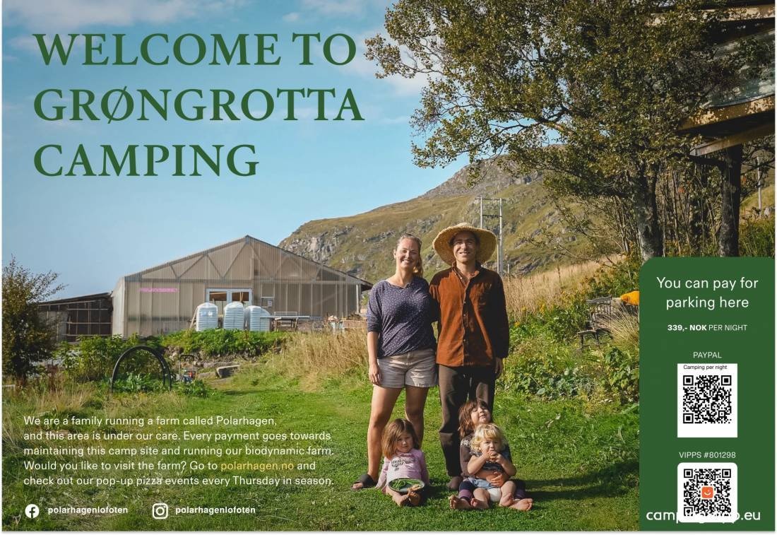 Grøngrotta camping — Camperplads in Leknes