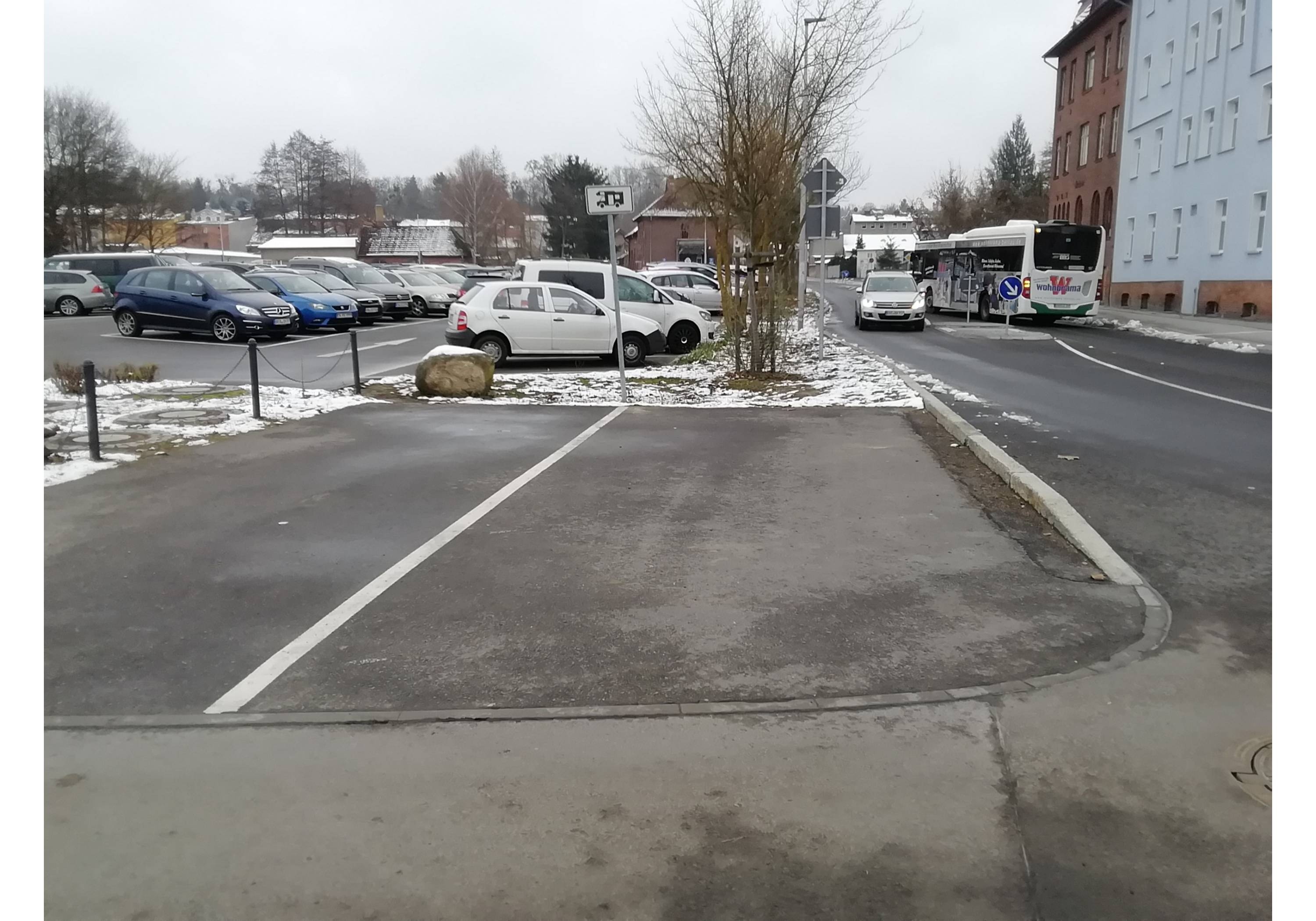 Übernachtungsparkplatz Marienstraße Eberswalde — Parkeringsplass m. overnatting in Eberswalde