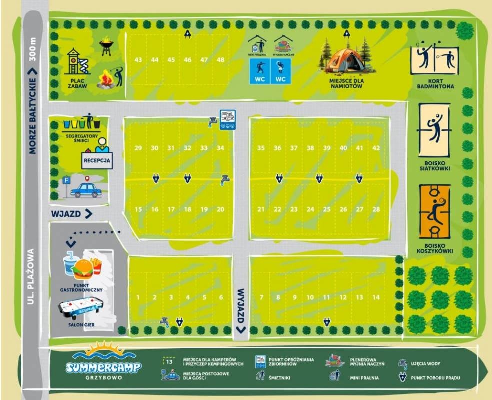 Camping Summercamp Grzybowo — Camping in Grzybowo