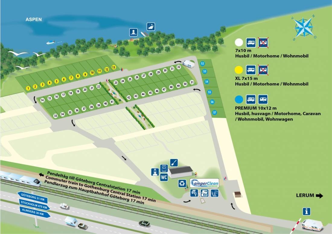Ställplats Lerum — Camperplads in Lerum