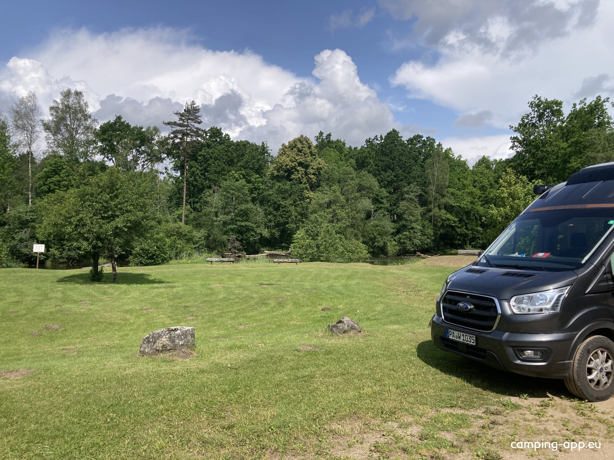Abava rumba — Aire camping car in Abavas pagasts