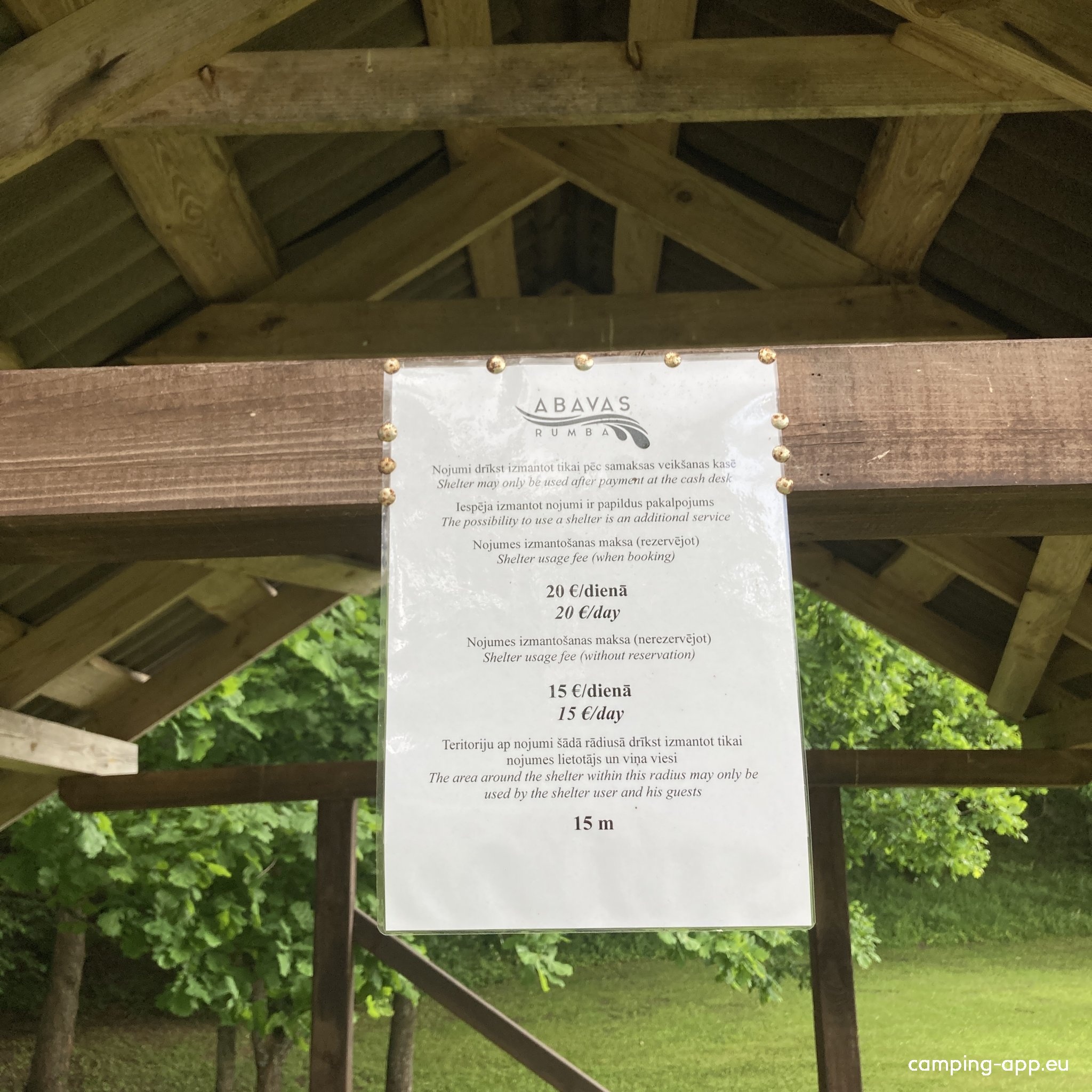 Abava rumba — Campervan Site in Abavas pagasts