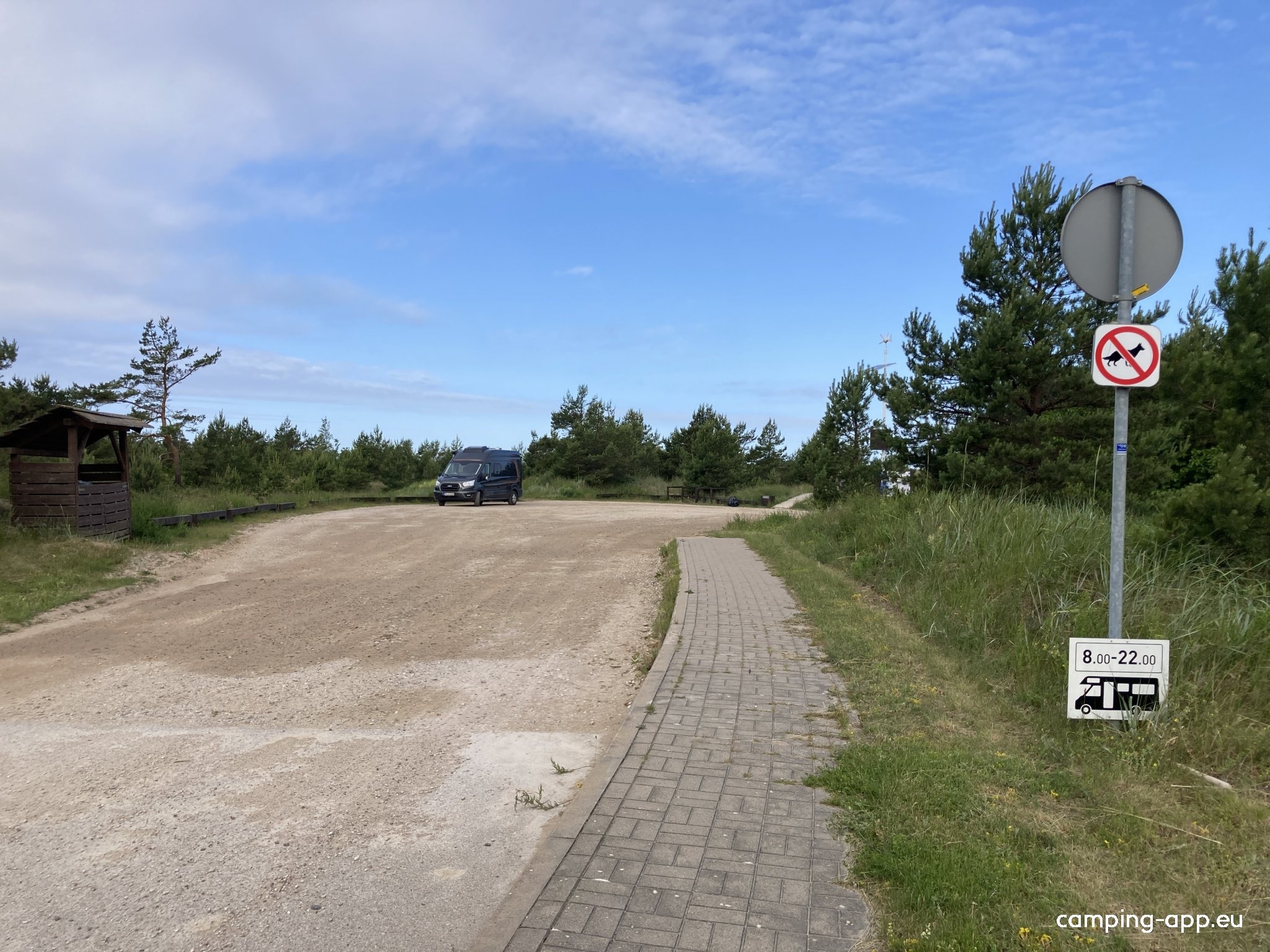 Parkplatz Pavilosta Süd — Estacionamento público in Pāvilosta