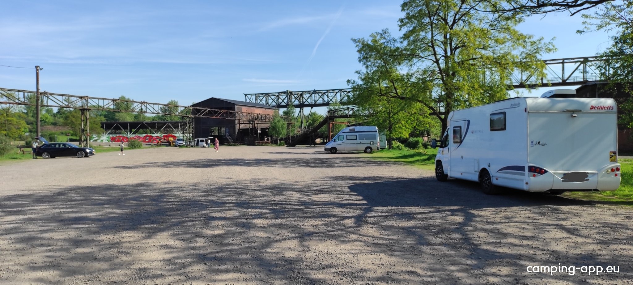 Stellplatz am Landschaftspark Duisburg — Aire camping car in Duisburg-Meiderich
