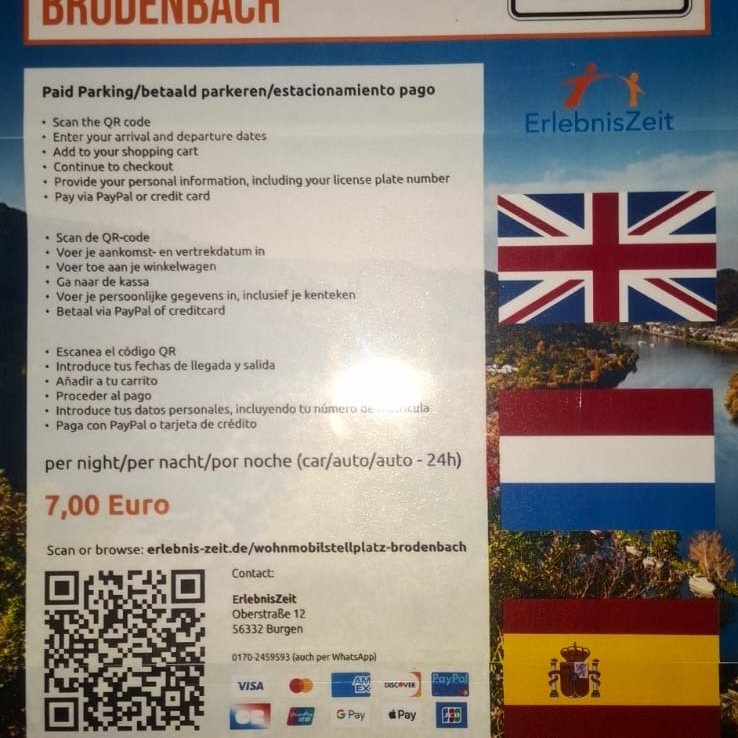 Stellplatz Brodenbak — Camperplaats in Brodenbach