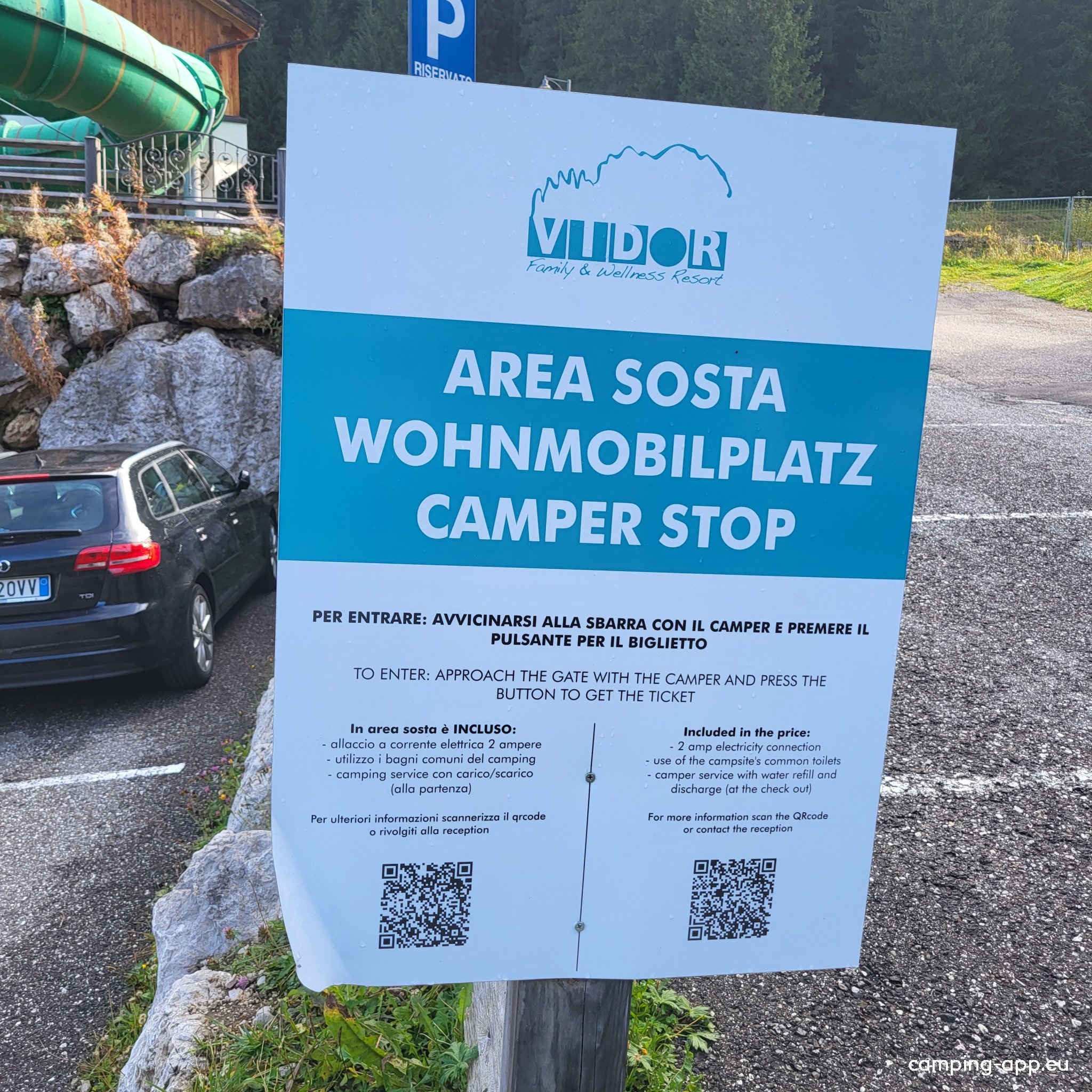 Stellplatz Vidor — QuickStop in San Giovanni di Fassa