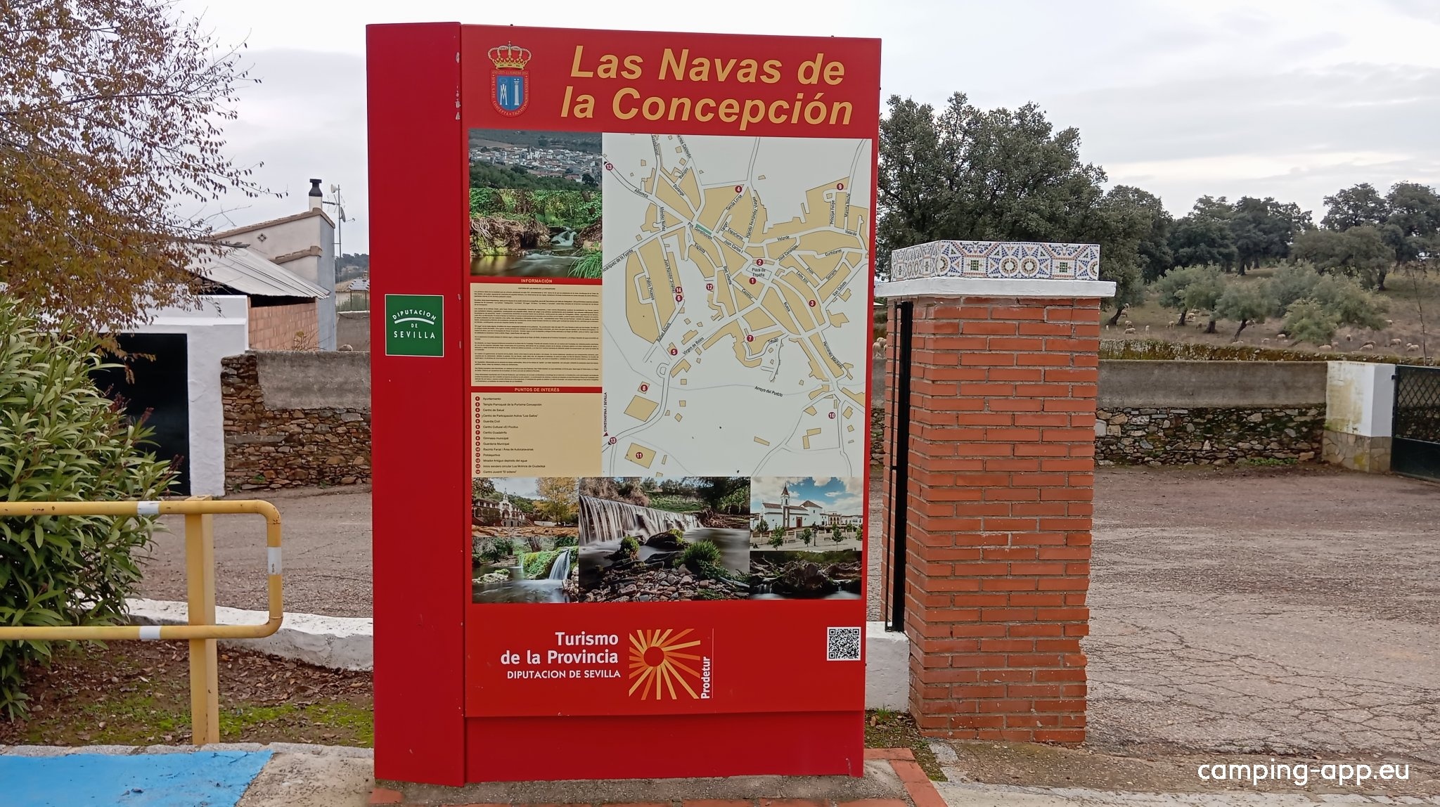 Área de autocaravanas — Stellplatz in Las Navas de la Concepción