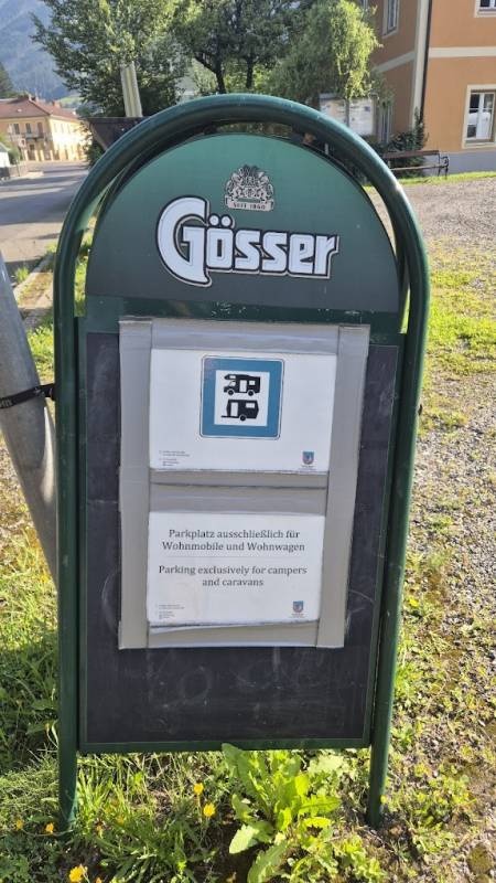 Stellplatz Vordernberg — Aire camping car in Vordernberg