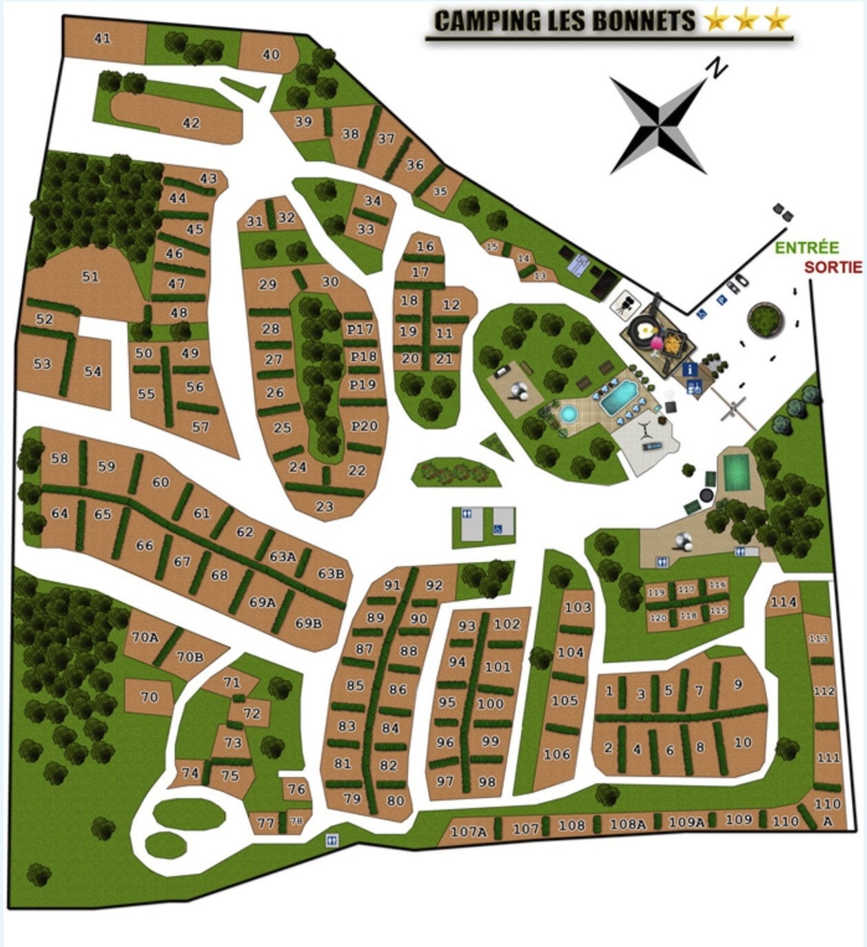 Camping Les Bonnets *** — Camping in Neffes