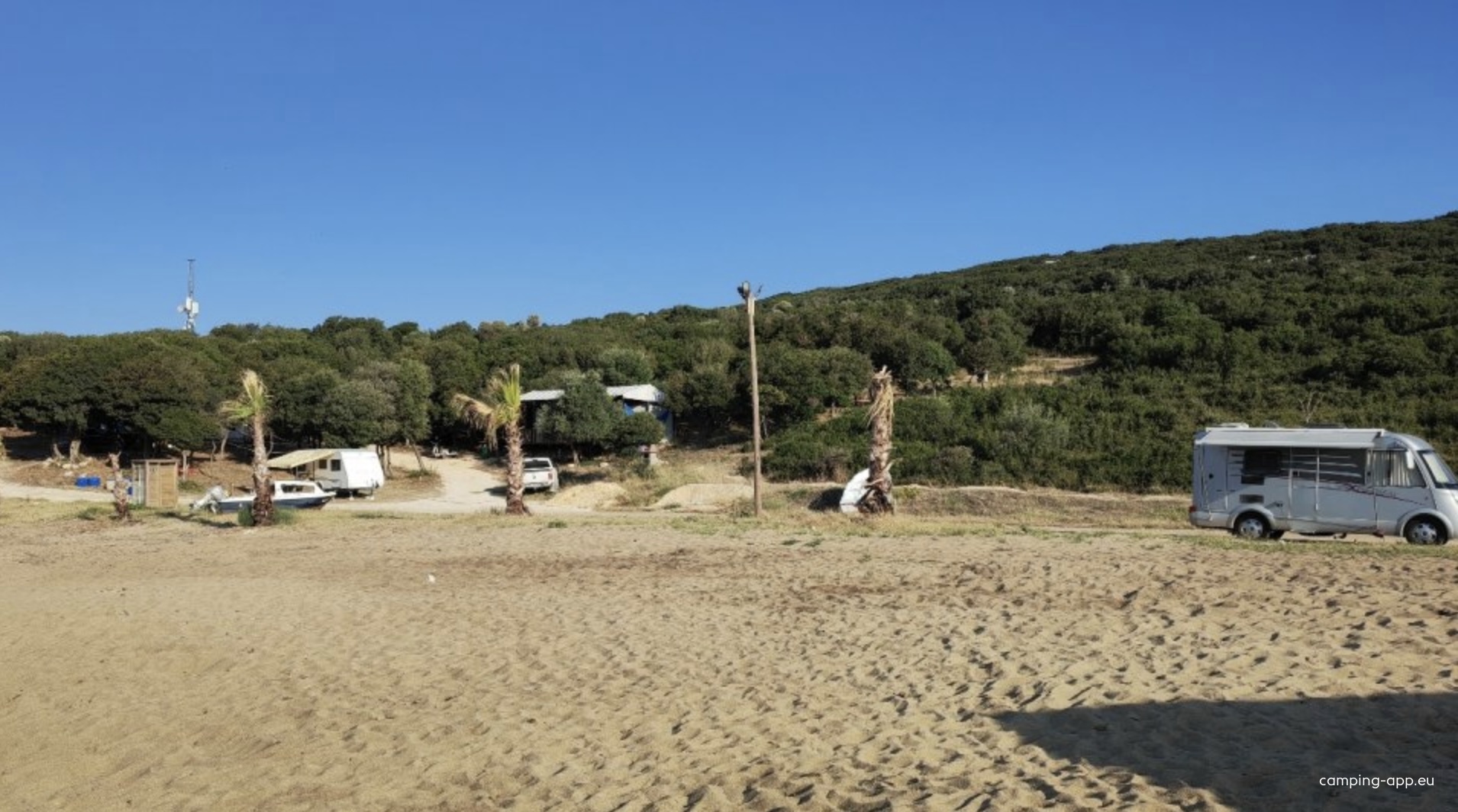 Uzunkum Beach — Area da campeggio in Mecidiye/Keşan/Edirne