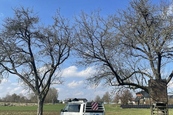 Wiese im ländlichen Gebiet mit Traunsteinblick
