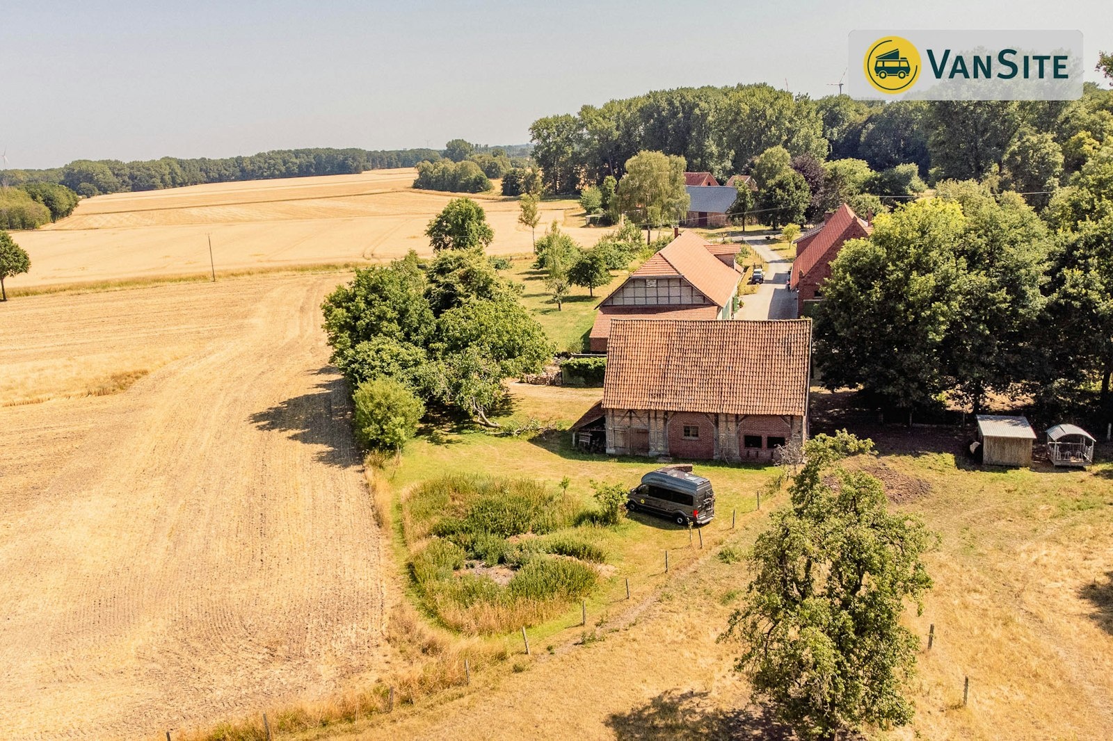 An der Feuerstelle mit Blick auf die Rinderweide — On private ground in Sendenhorst