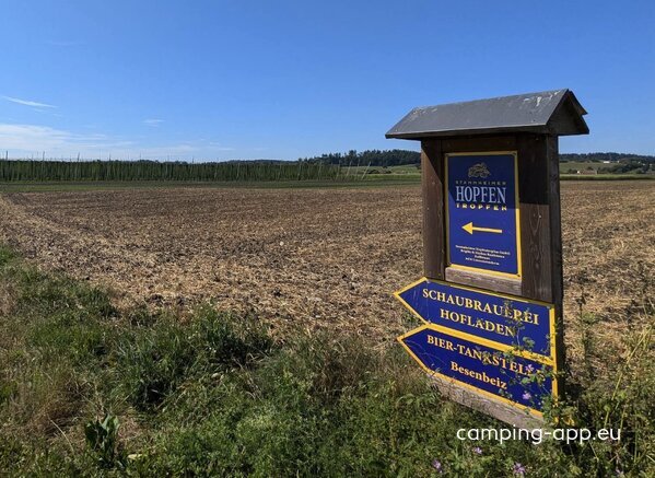Stellplatz bei Hopfentropfen