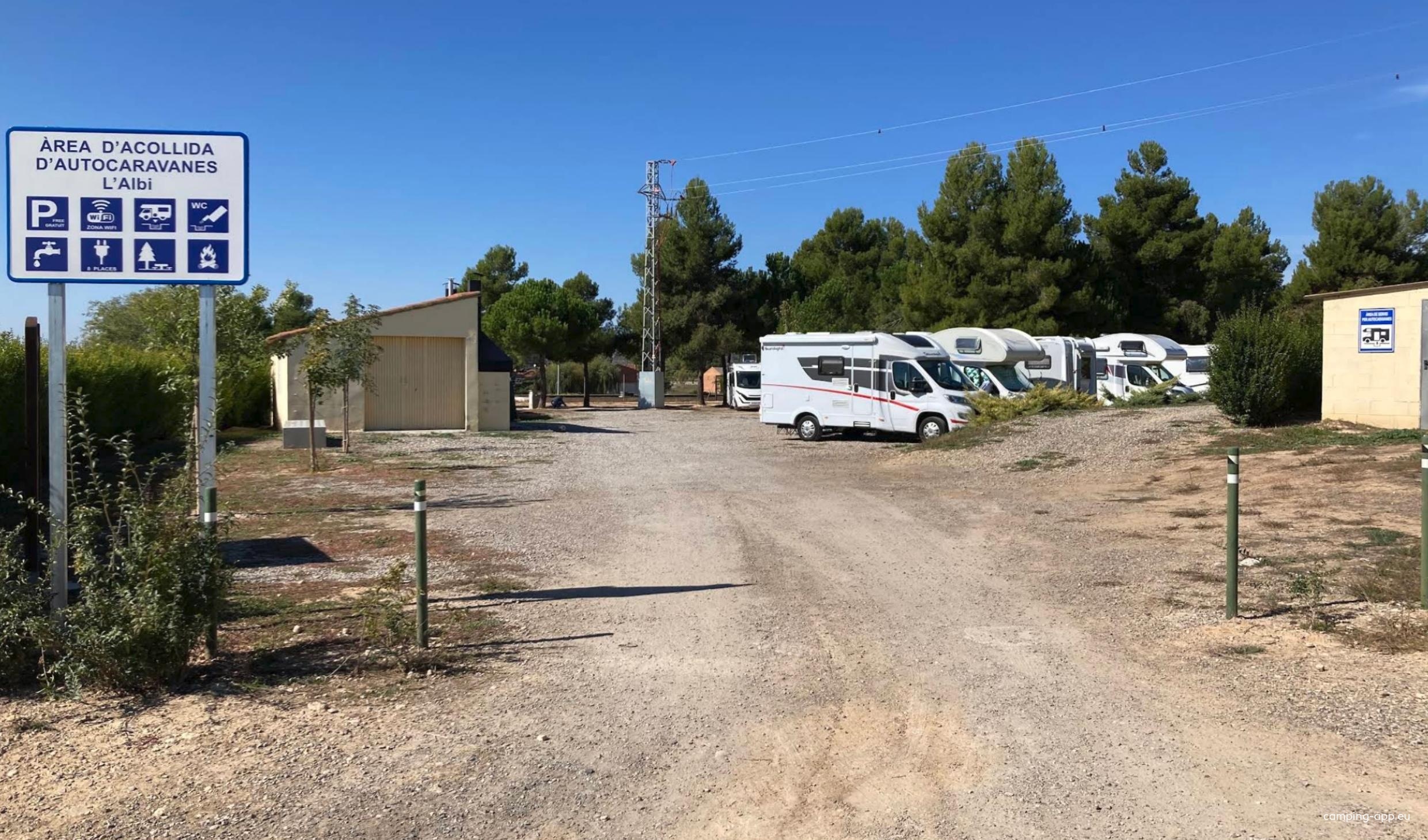 Àrea d'autocaravanes de l'Albi — Stellplatz in L'Albi