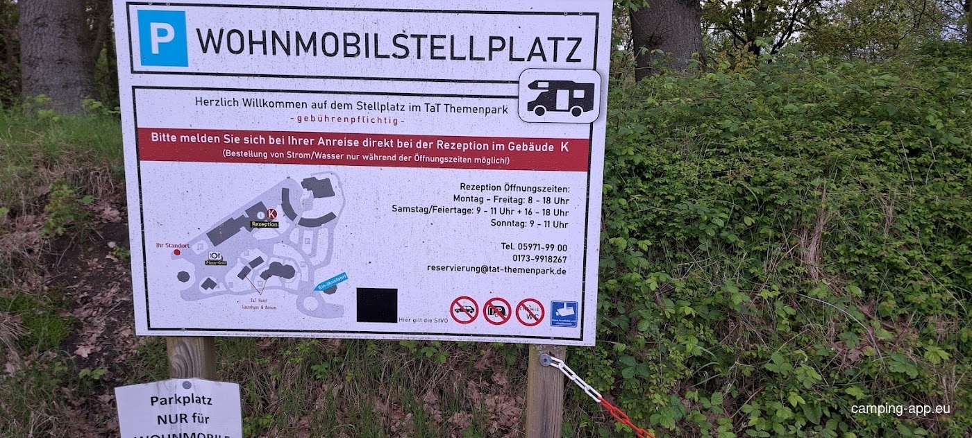 Stellplatz TaT-Themenpark — Sítio para autocaravanas in Rheine