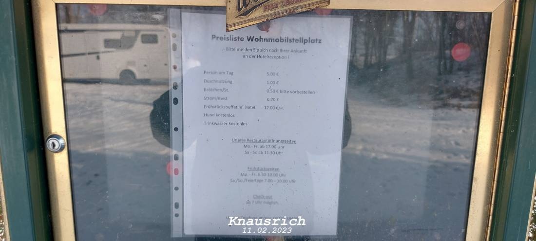 Stellplatz am Berghotel Steiger Schneeberg — SP am Restaurant in Schneeberg