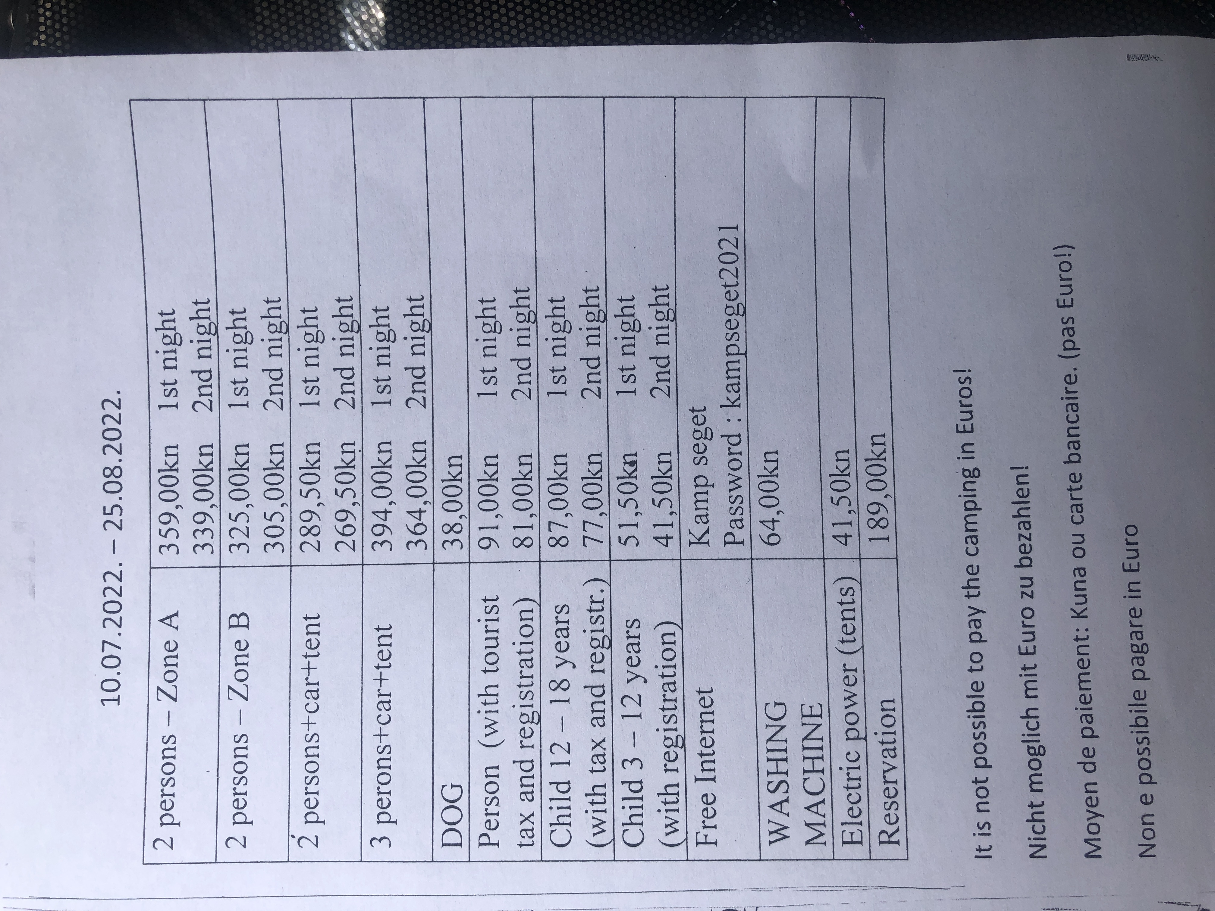 Camp Seget — Kamp yeri in Seget Donji