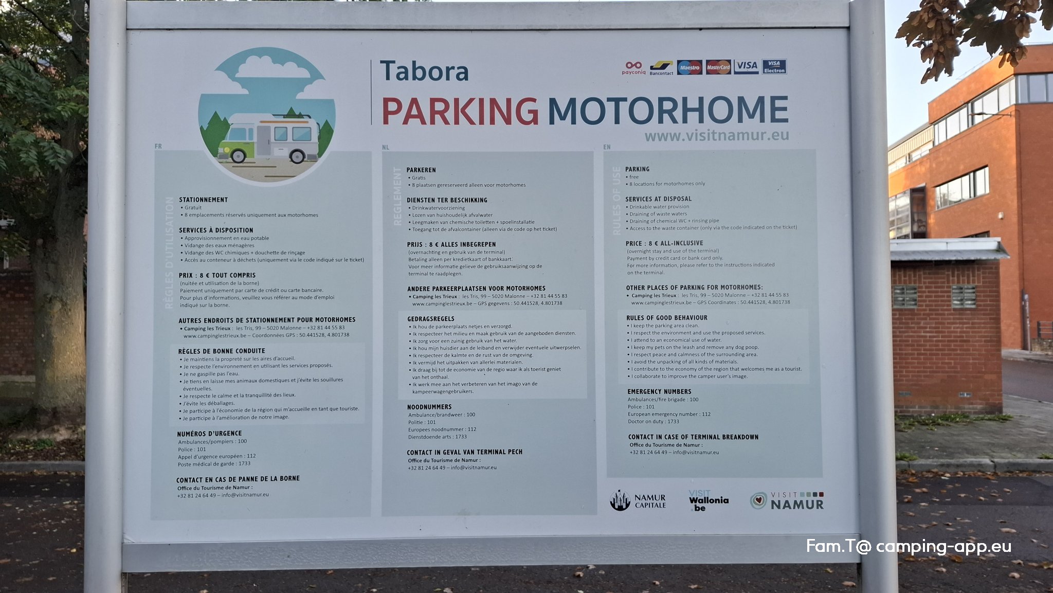 Stellplatz Namur — Foto 2