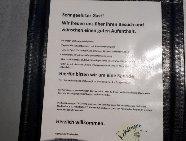 Stellplatz Museumshafen Wischhafen — Photo 2