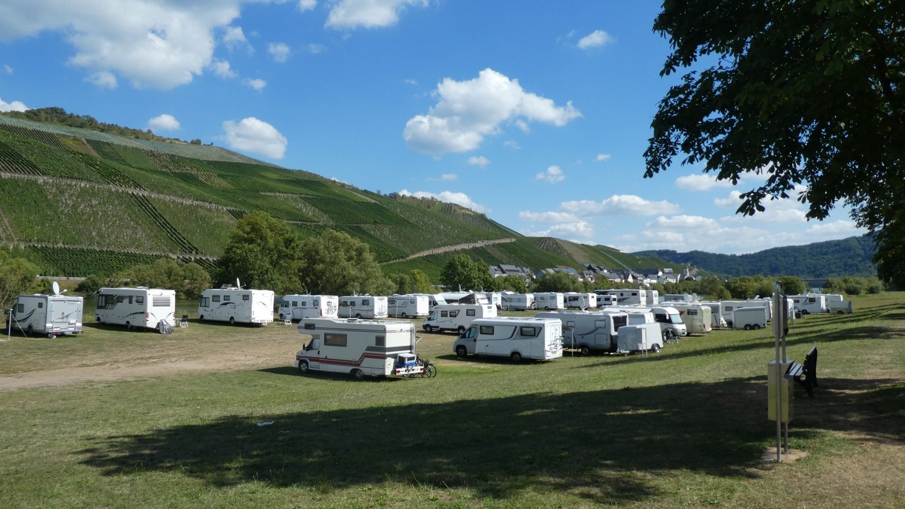 Stellplatz am Moselufer Lösnich — Camperplads in Lösnich