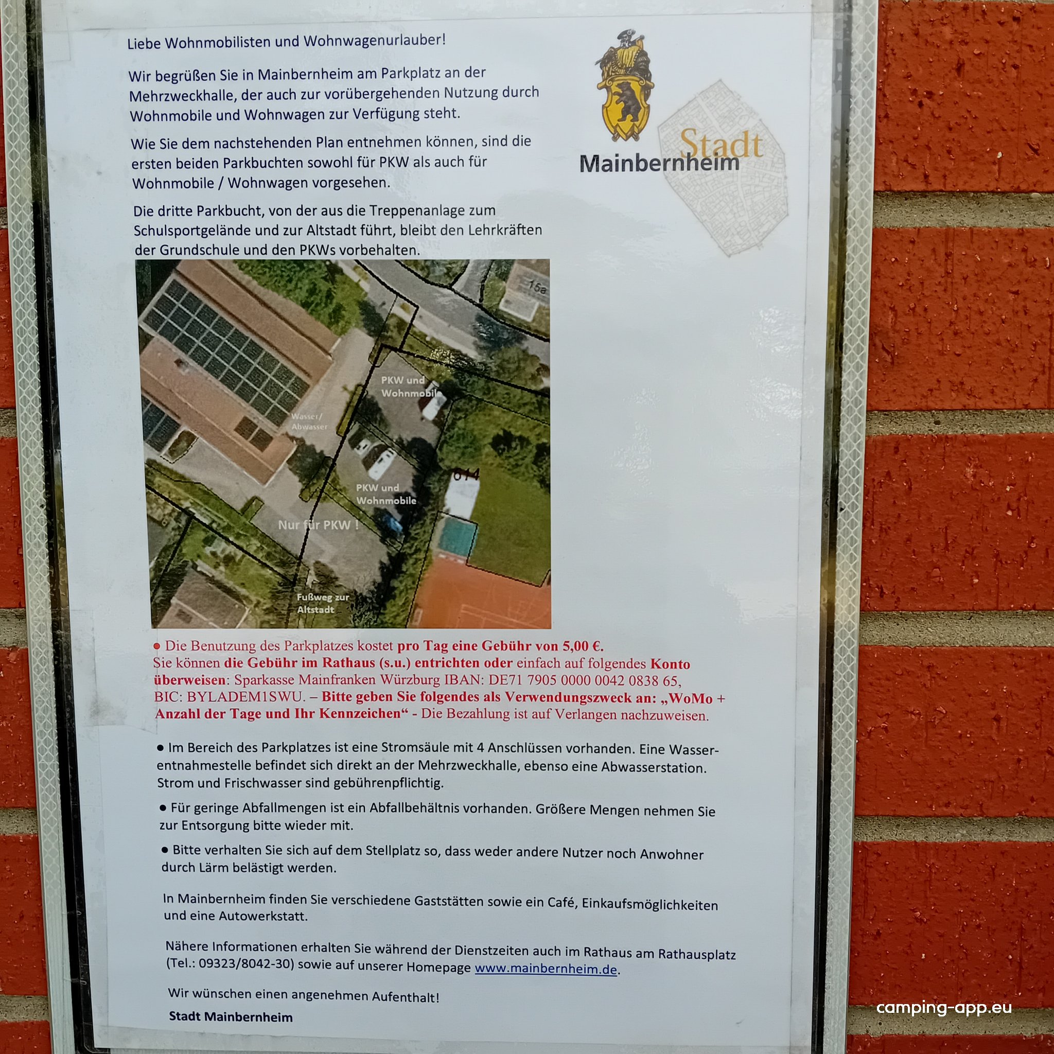 Stellplatz Mainbernheim — Foto 2