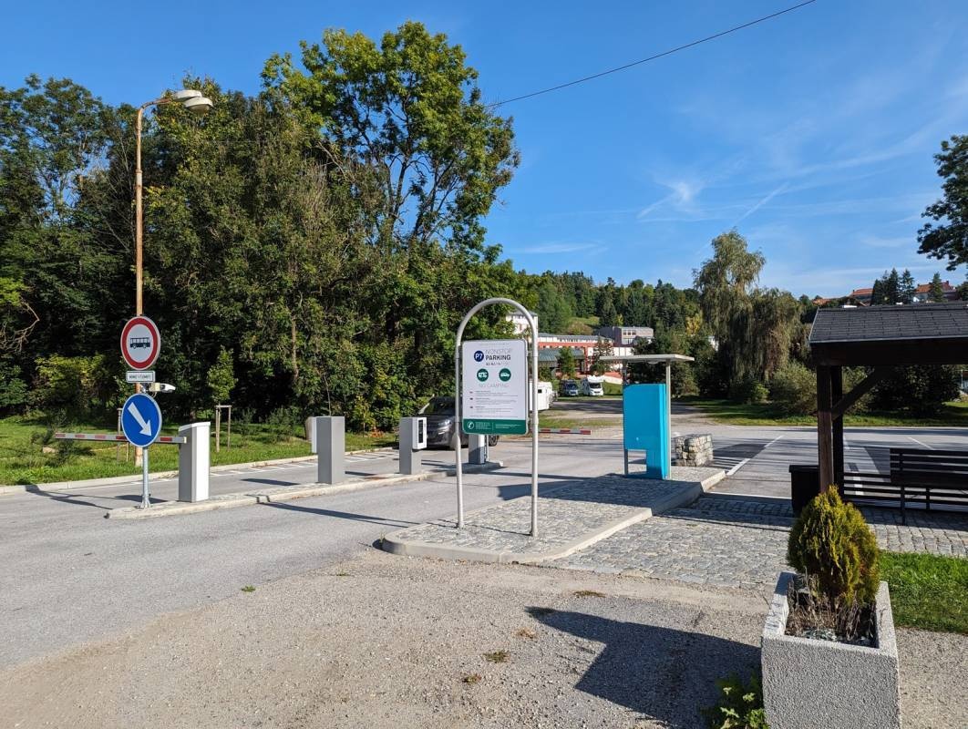 Busparkplatz — Bobilplass in Český Krumlov