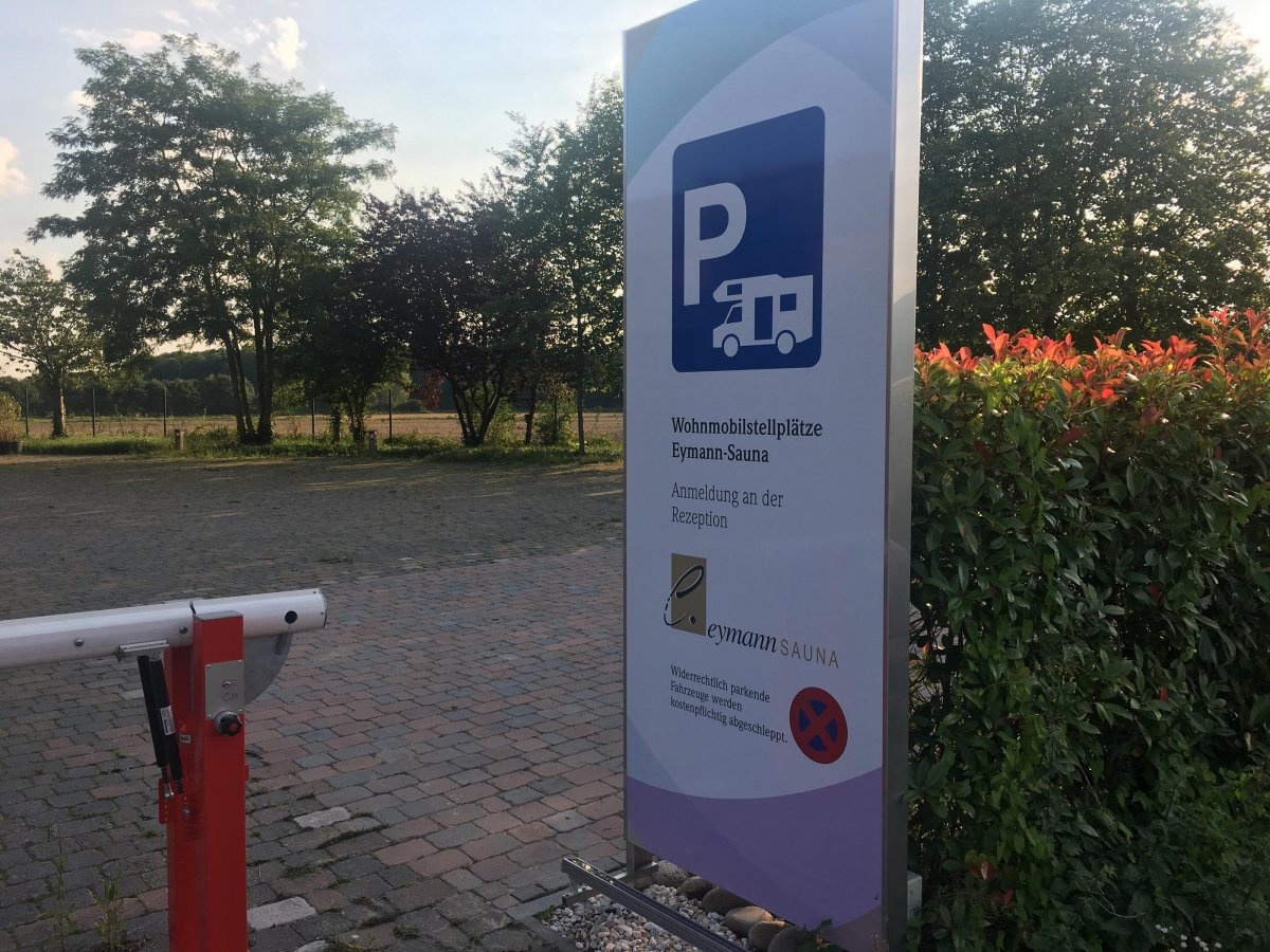 Stellplatz Eymann-Sauna — Sítio para autocaravanas in Münster