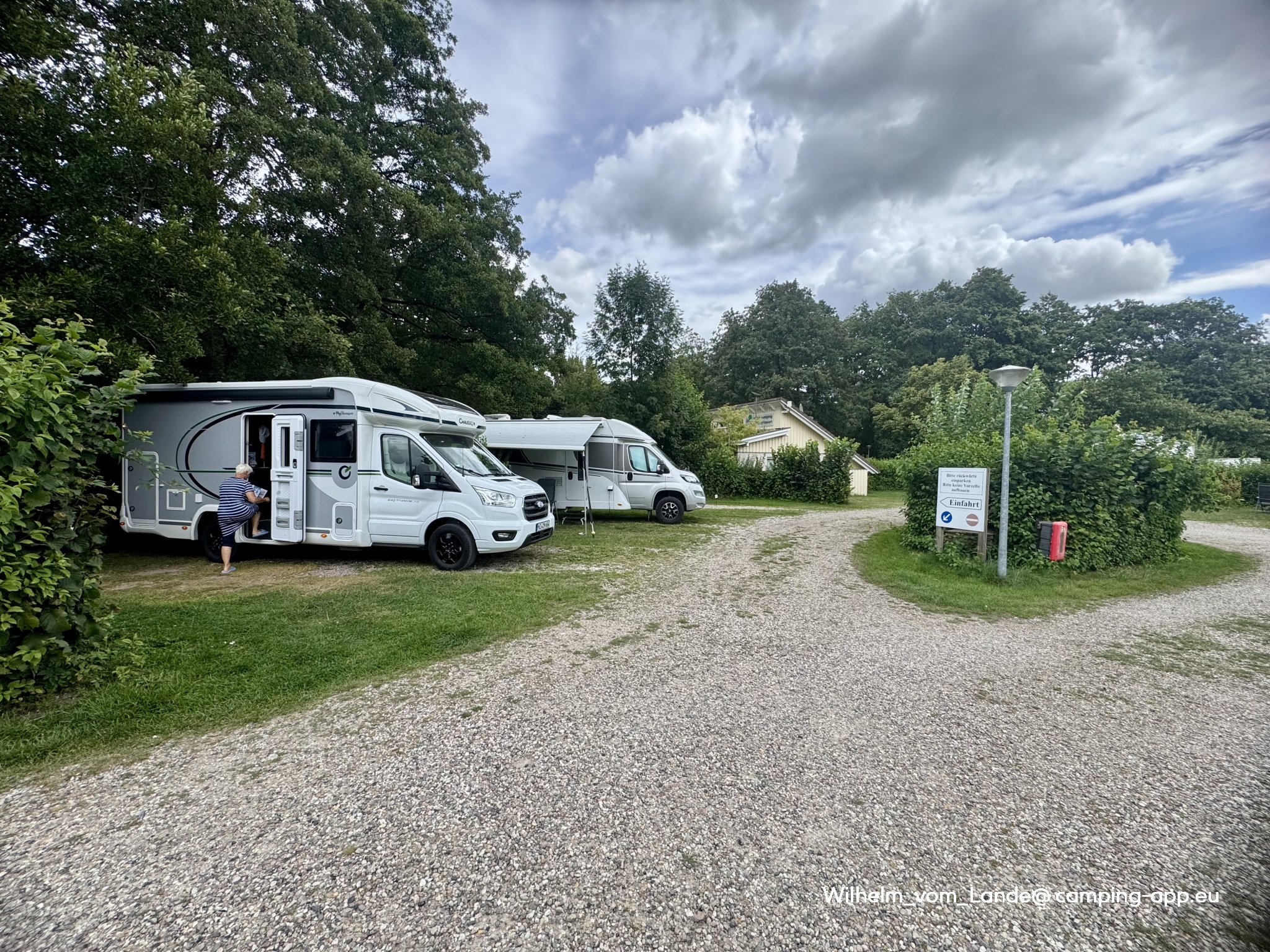 Stellplatz am Campingplatz Spitzenort Plön