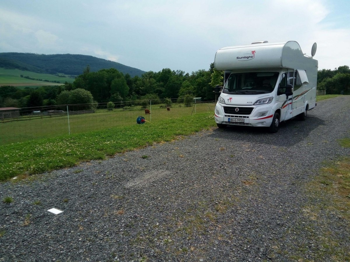 Wohnmobilstellplatz Forellenhof — 露营车营地 in Hammelburg