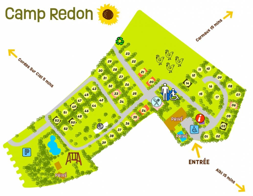 Camp Redon — Campingplats in Livers-Cazelles
