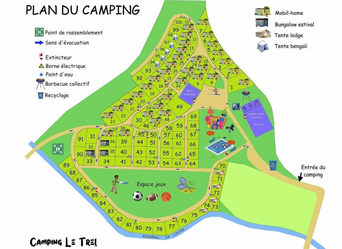 Camping Le Trel *** — Camping in Saint-Pompon