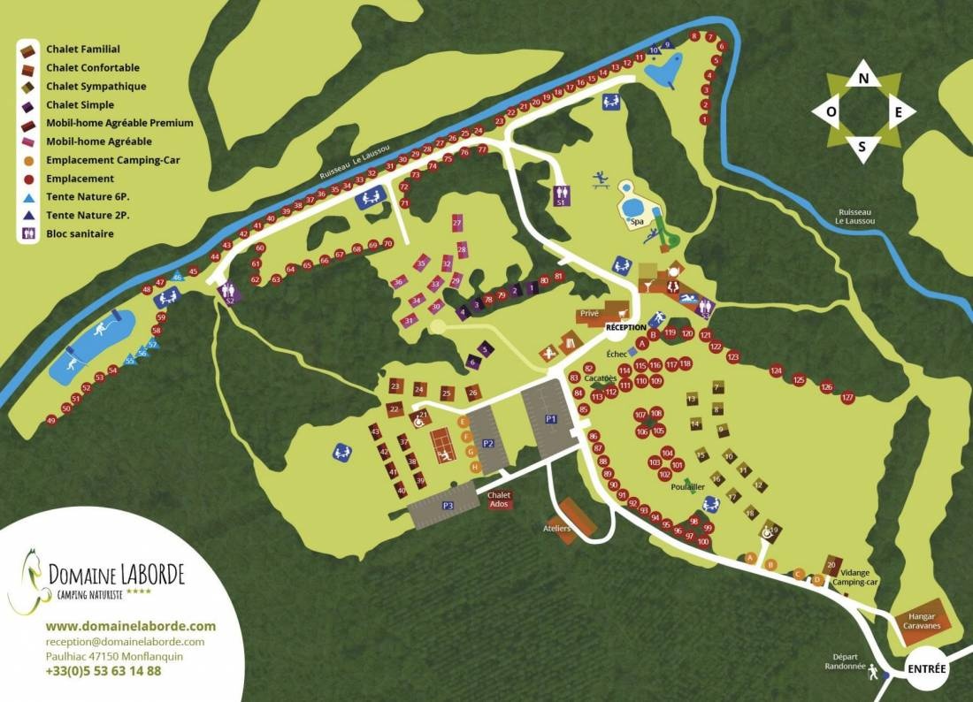 Domaine Laborde **** (Naturisten Camping) — Місце для кемпінгу in Paulhiac