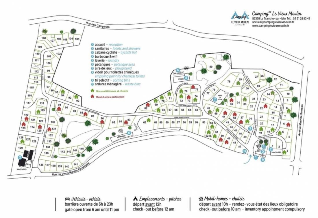Camping Le Vieux Moulin ** — Campingplass in La Tranche-sur-Mer 