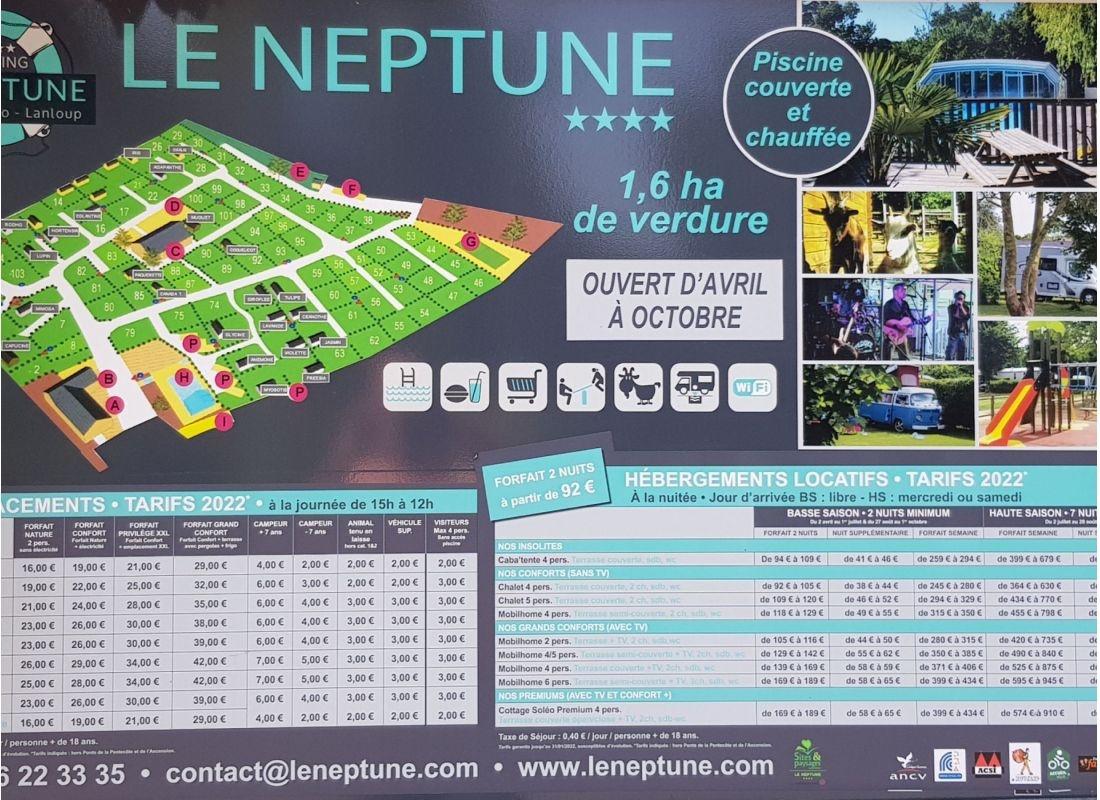 Camping Le Neptune **** — Camping Site in Lanloup / Bretagne