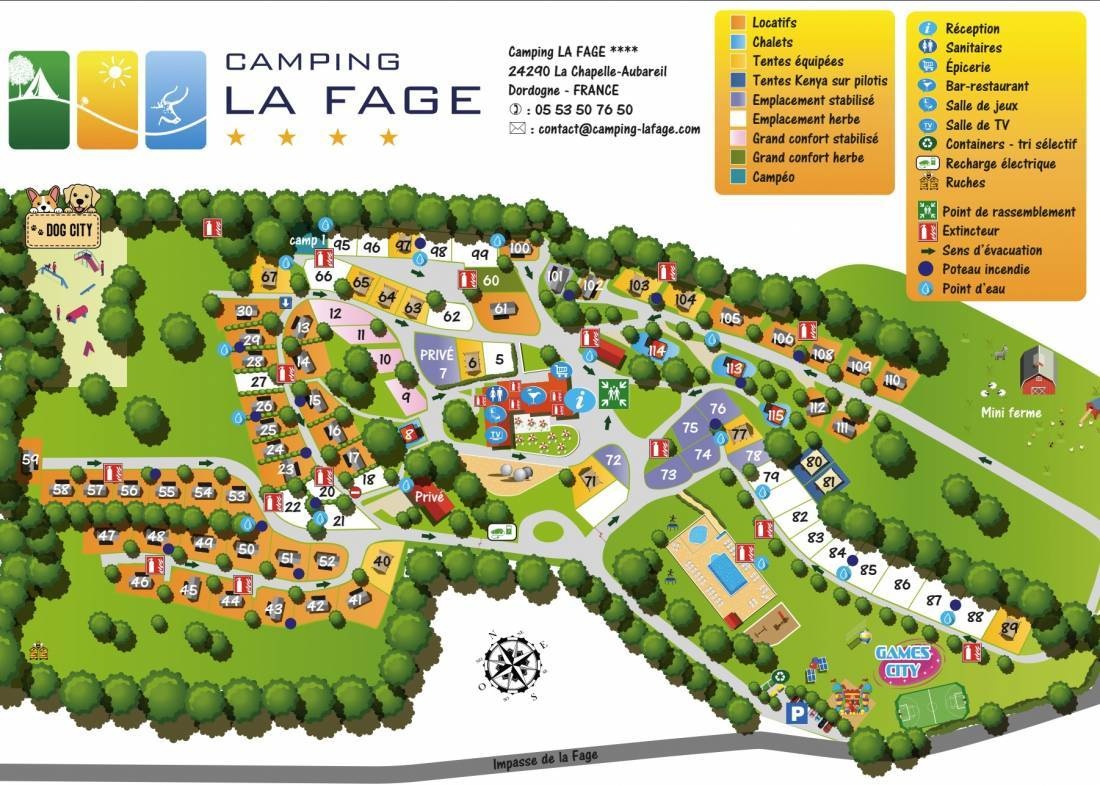 Camping La Fage **** — Camping Site in La Chapelle-Aubareil