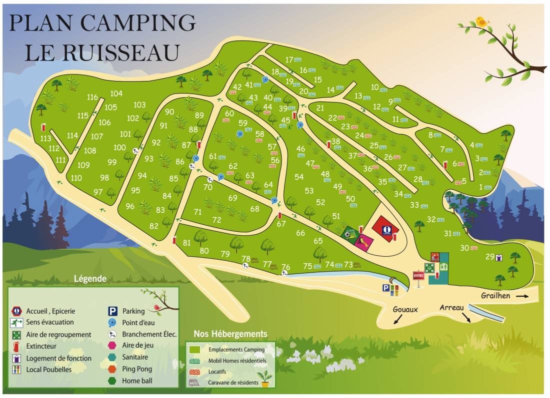 Camping Le Ruisseau — Campingplats in Gouaux
