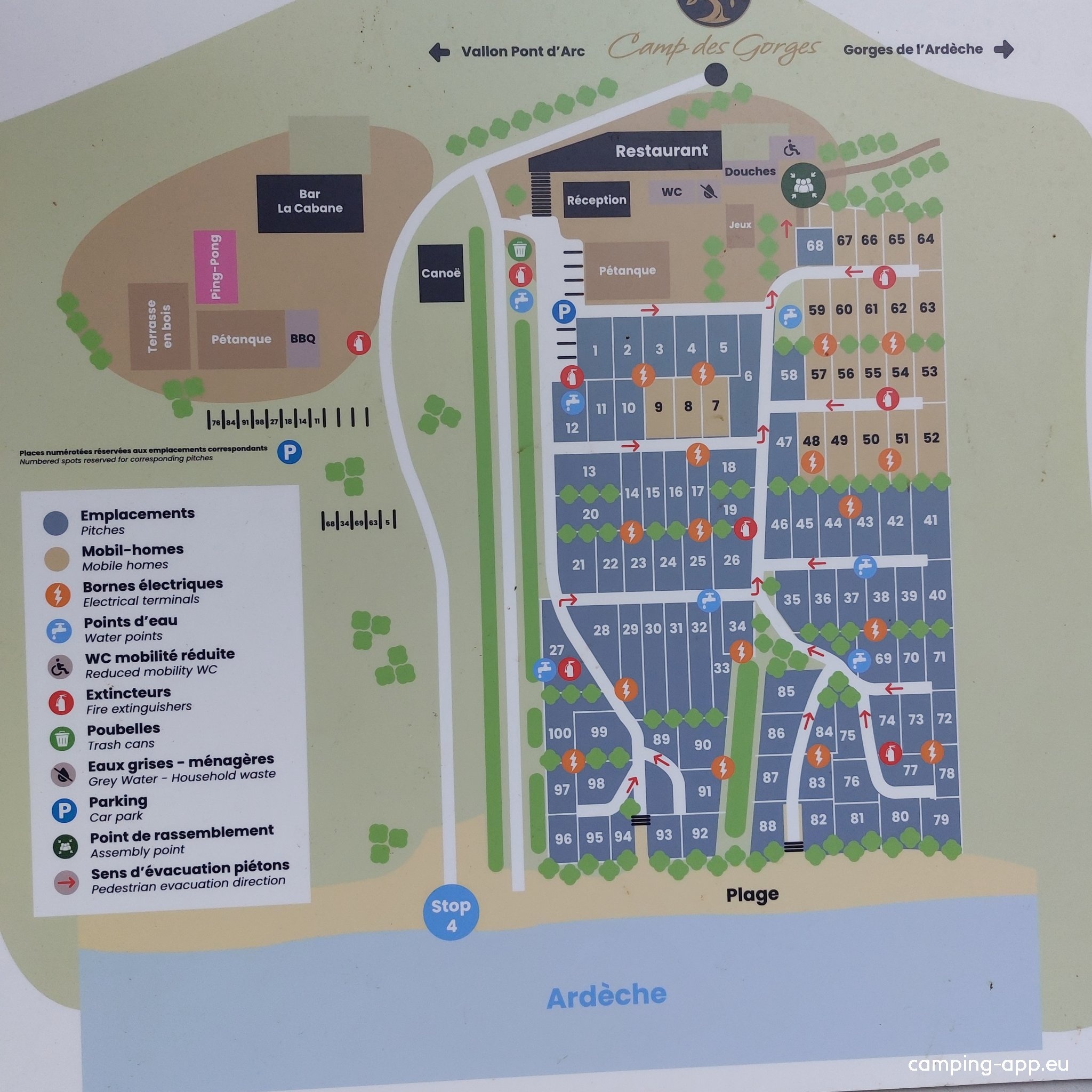 Camp des Gorges *** — Camping in Vallon-Pont-d'Arc