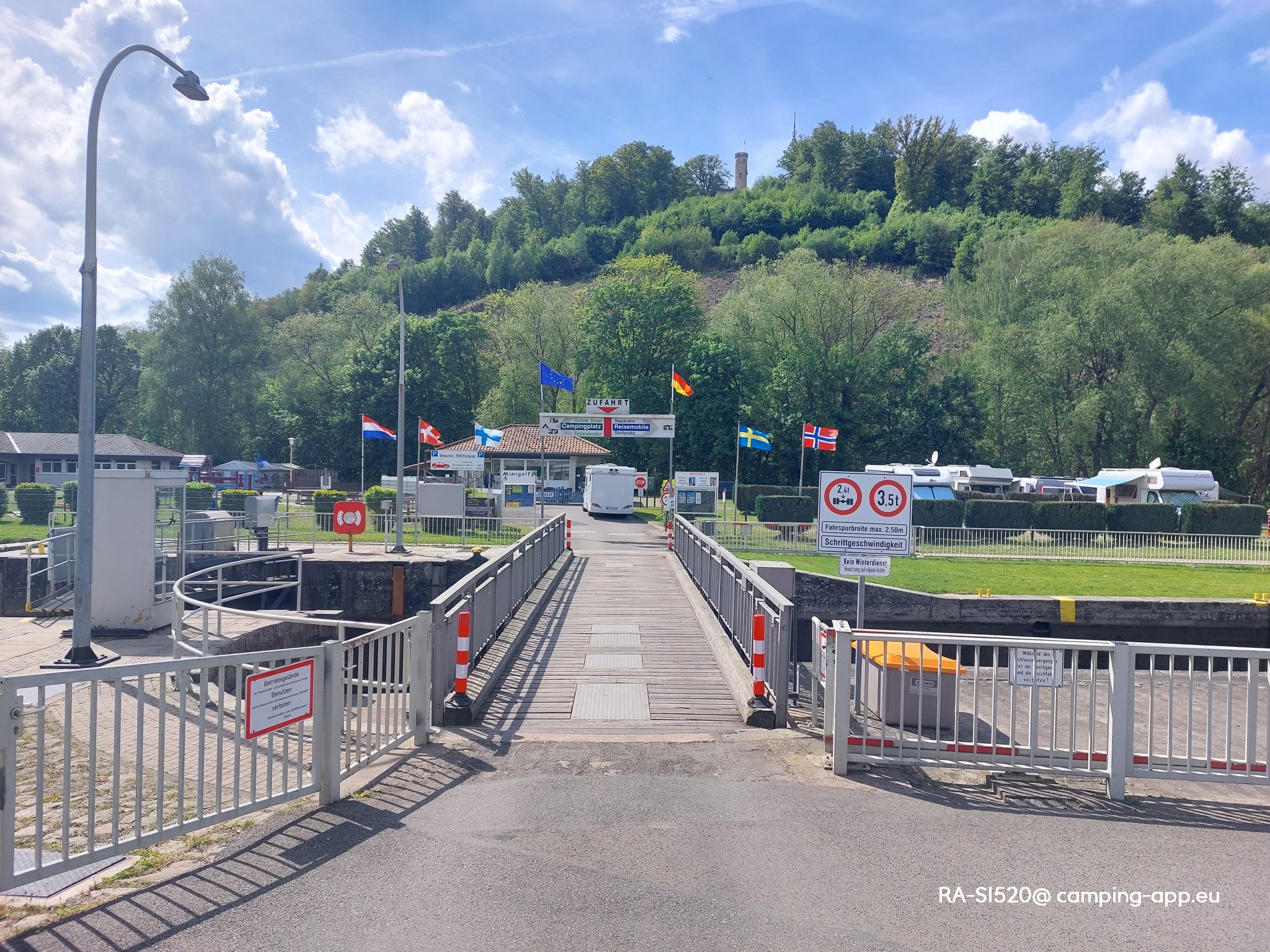 Stellplatz Campingplatz Tanzwerder (max 3,5t) — Stellplatz in Hann. Münden