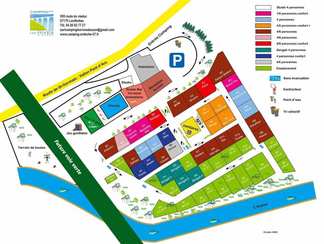 Camping Les Rives d'Auzon *** — Місце для кемпінгу in Lavilledieu 