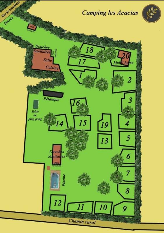 Camping Des Acacias — Kemp in Clion