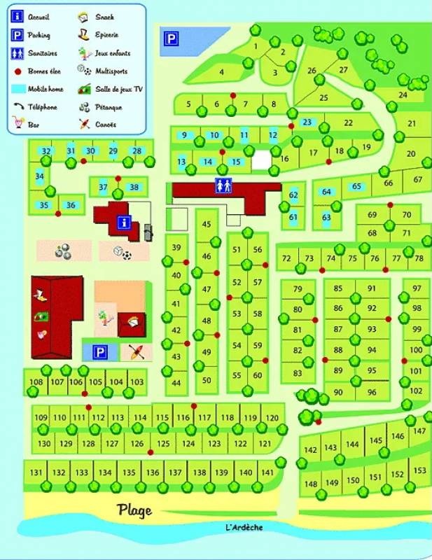 Camping la Rouviere — Campingplats in Vallon-Pont-d'Arc / Auvergne-Rhône-Alpes