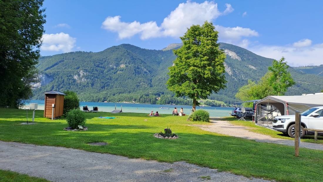 Camping-Birkenstrand Wolfgangsee — Kamp yeri in Abersee/St. Gilgen / Salzburg