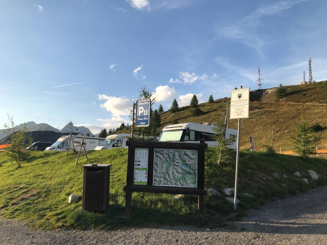 Passo Eira — Area di sosta in Trepalle