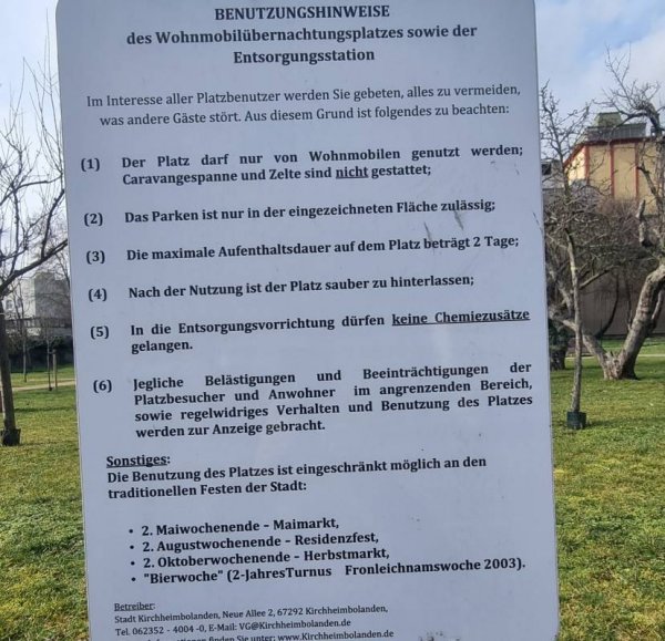 Stellplatz Kirchheimbolanden  — Foto 5