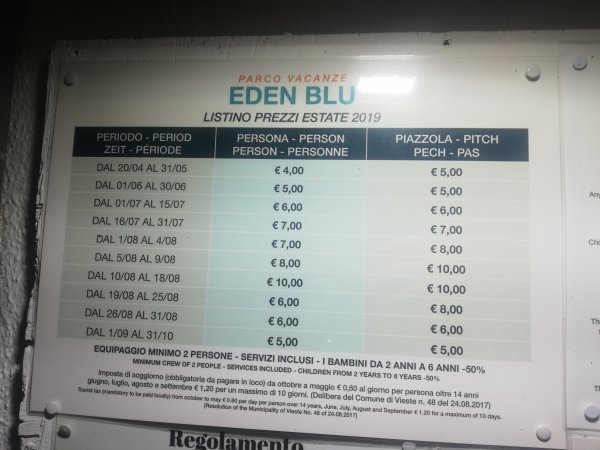 Eden Blu — Area Autocaravanas in Vieste