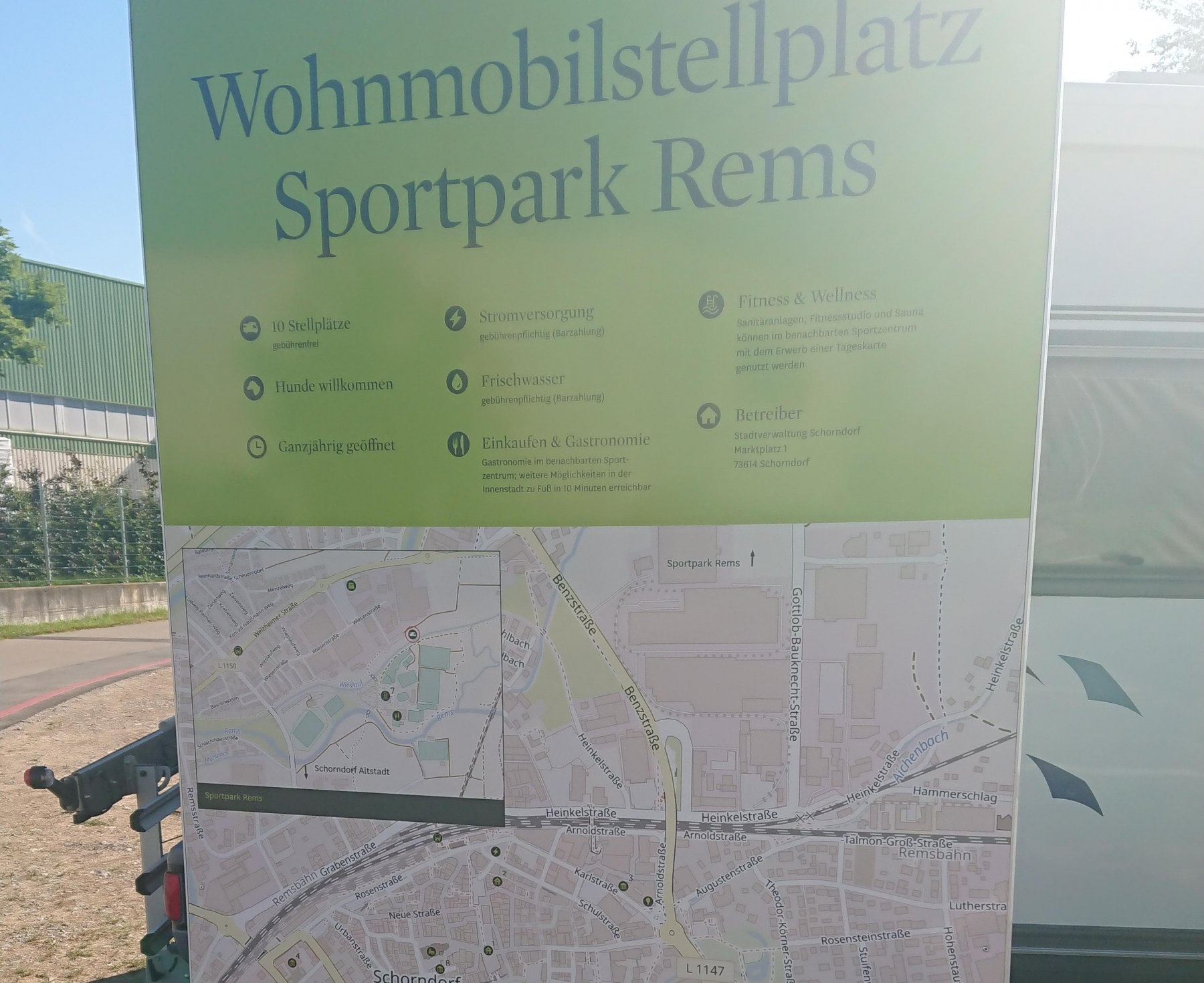 Wohnmobilstellplatz Sportpark Rems — Ställplats in Schorndorf