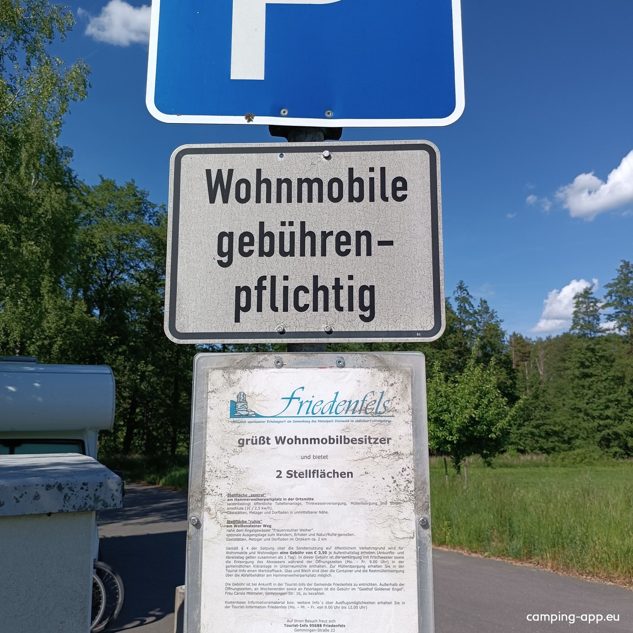 Weißensteiner Weg — Campervan Site in Friedenfels